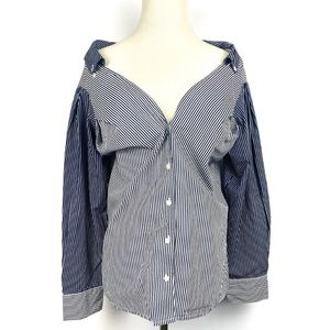 H&M Wide Neck Button up